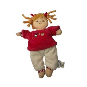 Sterntaler 9" Plush Rattle Little Girl Baby Toy Doll Made Germany